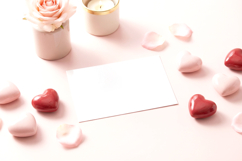 Valentines day Card mockup| Valentine background|Hearts|Card Product Image 1