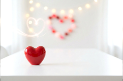 Valentines day mockup|Two Hearts Valentine background|Heart Product Image 1