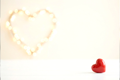 Valentines day mockup|Two Hearts Valentine background|Heart Product Image 1