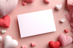 Valentines day Card mockup| Valentine background|Hearts|Card Product Image 1