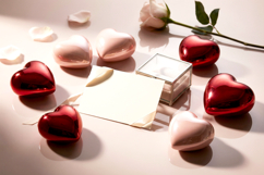 Valentines day Card mockup| Valentine background|Hearts|Card Product Image 1