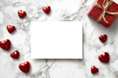 Valentines day Card mockup| Valentine background|Hearts|Card Product Image 1