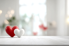 Valentines day mockup|Two Hearts Valentine background|Heart Product Image 1