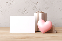 Valentines day Card mockup| Valentine background|Hearts|Card Product Image 1