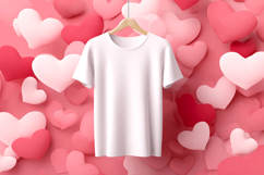 T-Shirt Mockup Valentine’s Day White T-Shirt| white t-shirt Product Image 1