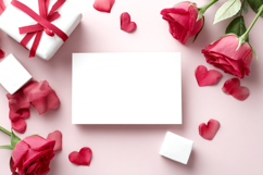 Valentines day Card mockup| Valentine background|Hearts|Card Product Image 1