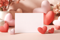 Valentines day Card mockup| Valentine background|Hearts|Card Product Image 1