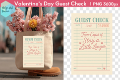 Cute Valentine's day. Guest Check PNG Product Image 1