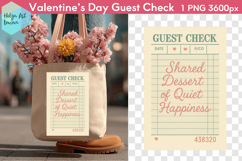 Cute Valentine's day. Guest Check PNG Product Image 1
