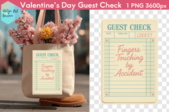 Cute Valentine's day. Guest Check PNG Product Image 1