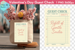 Cute Valentine's day. Guest Check PNG Product Image 1