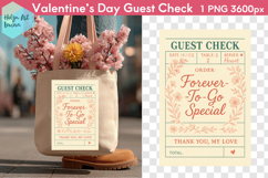 Cute Valentine's day. Guest Check PNG Product Image 1