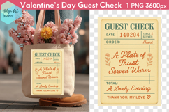 Cute Valentine's day. Guest Check PNG Product Image 1