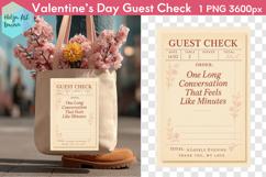 Cute Valentine's day. Guest Check PNG Product Image 1