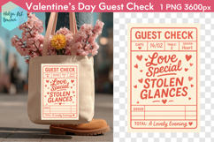 Cute Valentine's day. Guest Check PNG Product Image 1