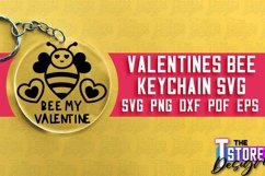 Valentine&#039;s Bee Keychain SVG | Valentine&#039;s Day SVG |SVG File Product Image 1