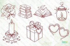 Valentines Book Lover SVG PNG Bundle Product Image 4