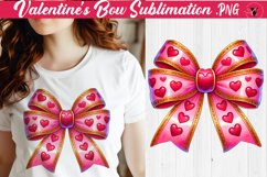 Valentine's Bow sublimation | Valentines day clipart Product Image 1