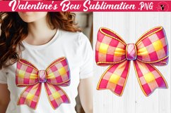 Valentine's Bow sublimation | Valentines day clipart Product Image 1