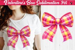 Valentine's Bow sublimation | Valentines day clipart Product Image 1
