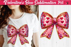 Valentine's Bow sublimation | Valentines day clipart Product Image 1