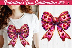Valentine's Bow sublimation | Valentines day clipart Product Image 1