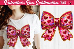 Valentine's Bow sublimation | Valentines day clipart Product Image 1