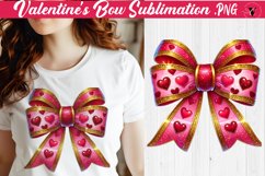 Valentine's Bow sublimation | Valentines day clipart Product Image 1