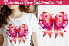 Valentine's Bow sublimation | Valentines day clipart Product Image 1