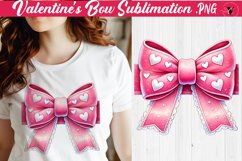Valentine's Bow sublimation | Valentines day clipart Product Image 1