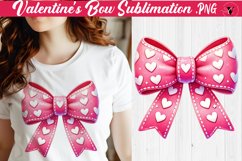 Valentine's Bow sublimation | Valentines day clipart Product Image 1