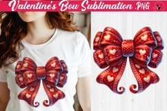 Valentine's Bow sublimation | Valentines day clipart Product Image 1