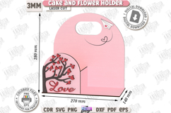 Valentine’s Day Bento Cake and Flower Holder Laser Cut|Gift Product Image 2