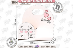 Valentine’s Day Bento Cake and Flower Holder Laser Cut|Gift Product Image 2