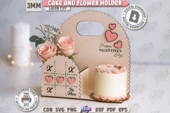 Valentine’s Day Bento Cake and Flower Holder Laser Cut|Gift Product Image 1