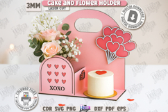 Valentine’s Day Bento Cake and Flower Holder Laser Cut|Gift Product Image 1