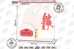 Valentine’s Day Bento Cake and Flower Holder Laser Cut|Gift Product Image 2