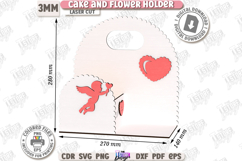 Valentine’s Day Bento Cake and Flower Holder Laser Cut|Gift Product Image 2