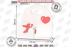 Valentine’s Day Bento Cake and Flower Holder Laser Cut|Gift Product Image 2