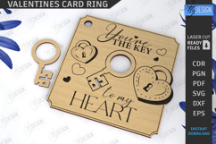 Valentine's Ring Card Laser Cut|Valentine Laser|Love SVG|CNC Product Image 1