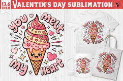 Cute Valentine&#039;s sublimation | Valentines day love clipart Product Image 1