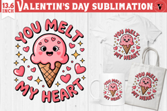 Cute Valentine's sublimation | Valentines day love clipart Product Image 1
