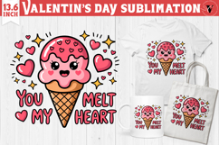 Cute Valentine's sublimation | Valentines day love clipart Product Image 1