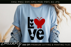 Valentine's Day SVG PNG Love Butterfly Flower SVG for Cricut Product Image 1