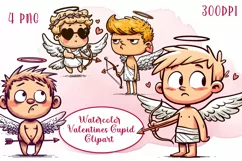 Little Cupid Clipart, Valentines Day Clip Art Product Image 1