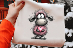 Valentines Cute Sheep Clipart Product Image 2