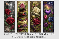 Valentine's Day Bookmarks, Printable Valentine Bookmarks, 12 Product Image 1