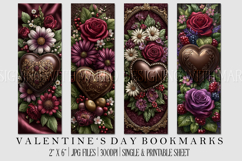 Valentine's Day Bookmarks, Printable Valentine Bookmarks, 16 Product Image 1