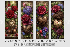 Valentine's Day Bookmarks, Printable Valentine Bookmarks, 18 Product Image 1