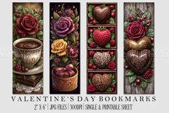 Valentine's Day Bookmarks, Printable Valentine Bookmarks, s2 Product Image 1
